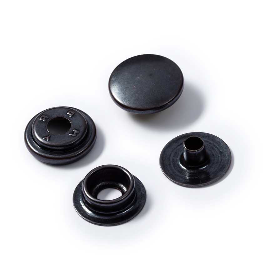 PRYM Knoflík stiskací "Sport & Camping" 15 mm - černěný (náhradní)