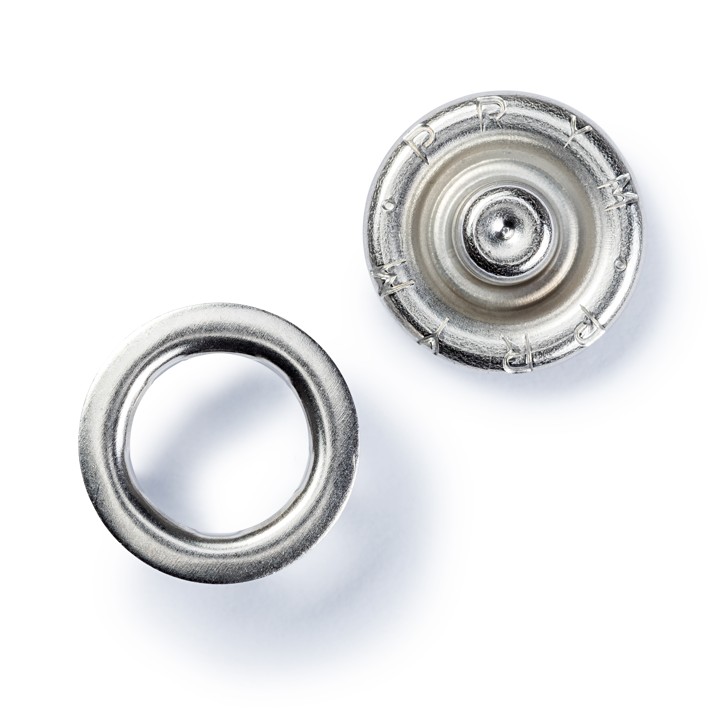 PRYM Knoflík stiskací JERSEY 10 mm - stříbrný