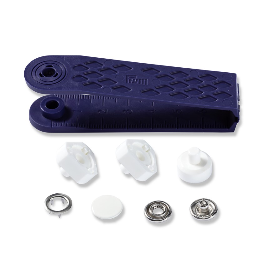 PRYM Knoflík stiskací JERSEY 12 mm - bílý