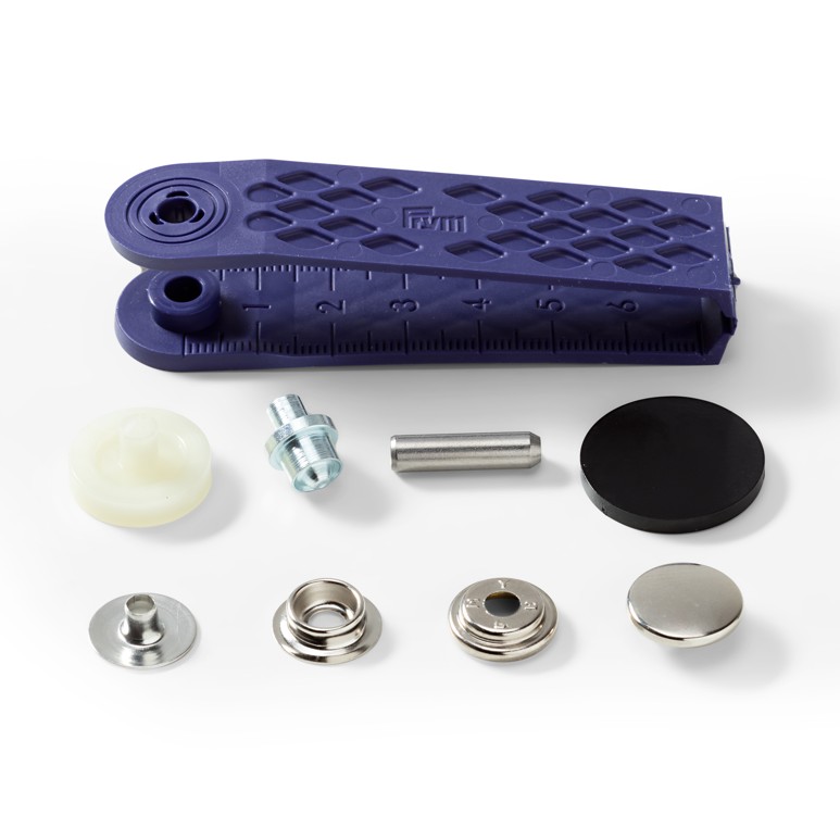 PRYM Knoflík stiskací "Sport & Camping" 15 mm - stříbrný