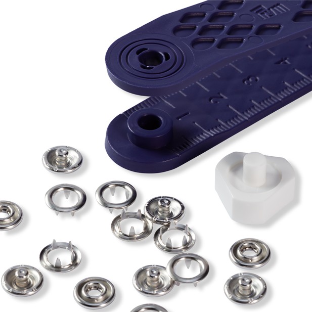 PRYM Knoflík stiskací JERSEY 8 mm - stříbrný