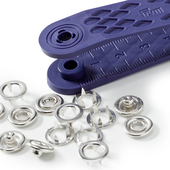 PRYM Knoflík stiskací JERSEY 10 mm - stříbrný