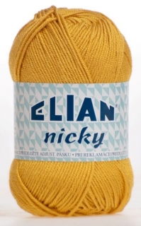Pletací příze Elian Nicky 6686 - žlutá