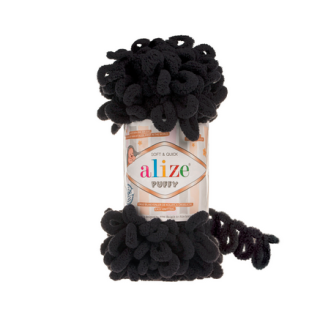 Příze Alize Puffy 60 - černá