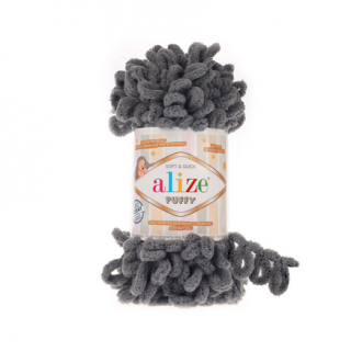 Příze Alize Puffy 87 - šedá