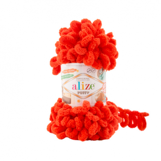 Příze Alize Puffy 767 - červenooranžová